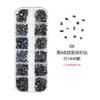 Acessórios para Nail Art 12-Grades Strass Acrílicos de Formato Especial Mini Coração Gota d'Água Laço e Outras Formas Mistas Diamantes de Fundo Plano