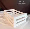 Nova Mesa de Sobremesas Branca Prateleira Madeira Acrílico Branco Suporte de Exibição Mesa Decoração Conjunto de Dez Peças