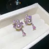 Brincos de Tarraxa Pérola Laço Zircônia Vintage Lágrimas de Sereia Brincos Elegantes Franceses Brincos de Luxo Leve de Alta Qualidade para Mulheres