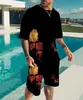 2026 Comercio Transfronterizo Conjunto de Camisetas para Hombre Impresión Digital 3D Camiseta de Breaking Bad Pantalones Cortos Deportivos Casuales