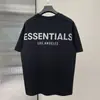 Camiseta Juvenil Masculina Manga Curta Fog Limited Multi-Linha Ess Refletiva Los Angeles Solta 100% Algodão Casual Tendência Primavera e Verão