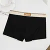 Calzoncillos tipo bóxer de color liso, cómodos y modernos, con letras, talla grande, sueltos, shorts de cuatro esquinas para pedidos transfronterizos