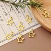 Colgante de estrella de aleación plata brillante DIY con colgante de pulsera de estrella hueca con cuentas cuentas de pulsera material con cuentas