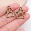 Mezcla de 20 colgantes pequeños de color bronce retro, bonitos colgantes de gato con forma de garra de gato, accesorios de joyería DIY.