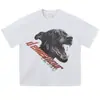 Camiseta de Manga Corta Estilo Nuevo 2026 con Estampado de Cabeza de Perro, Chaleco de Manga Corta Estilo Retro Americano Desgastado, Camiseta de Manga Larga de Marca de Moda