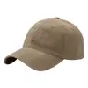 Boné de Baseball com Aba Larga, Algodão Puro Lavado, Cor Sólida, Top Macio, Chapéu de Sol para Adultos, Chapéu Unissex, Estilo Moda Coreana