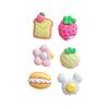 Mini tamanho pequeno Comida Brincar Resina Acessórios Flor Fruta Pão Biscoitos DIY Goo Cartão Acessórios Creme Gel Grampo de Cabelo Acessórios