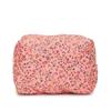 Bolsa cosmética de tecido floral por atacado de fábrica, bolsa de armazenamento cosmético de grande capacidade, bolsa portátil de tecido de algodão para lavagem à mão
