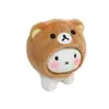 Gorro de Peluche Rilakkuma 10cm Set de Ropa para Muñeco de Algodón Juguete de Peluche Lindo Oso Autocrítico Disfraz Ropa de Cambio para Muñeca