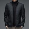 Chaqueta Mantsbo de otoño para hombre, nueva, de mediana edad, de color liso, sencilla, informal, con cuello y cremallera, para hombre