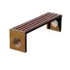Bancos de madera casuales y resistentes a la intemperie para canchas de baloncesto interiores, gimnasios y patios residenciales