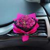 Carro Aromaterapia Saída de Ar Perfume Multi-cabeça Rosa Buquê Seco Decorações de Carro Enfeites Presente de Aniversário Presente de Acompanhamento