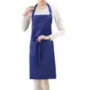 Suministro Exclusivo Transfronterizo de Tamaño Grande, Extra Largo, Poliéster-Algodón, Impermeable y a Prueba de Aceite, Correa Ajustable en el Cuello, Delantal de Cocina para el Hogar para Personal de Servicio