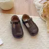 Zapatos de Cuero para Niñas 2026 Otoño Nuevos Zapatos Individuales para Niñas Zapatos de Princesa Estilo Británico Transpirables Suela Suave Zapatos para Bebé