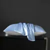 Fronha de Seda de Amora Cor Sólida Fronha de Seda Genuína Lado Único para Casa Estilo Envelope Pessoa Única Peça Única 48X74cm Seda 2