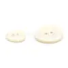 Botones de resina de forma plana de dos ojales de color blanco cremoso de 18-25 mm botón nacarado de dos agujeros botón para abrigo suéter