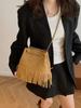 Bolso de Hombro con Cadena de Borlas de Textura de Alta Gama Bolso Cruzado Nuevo Versátil para Mujer Bolso de Viaje Bolso Cubo Simple de Moda