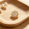 Accesorio de pulsera de cobre chapado en oro con circonita de copo de nieve y múltiples agujeros, cuentas espaciadoras de múltiples agujeros, accesorio de pulsera DIY
