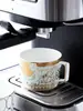 Juego de Taza y Platillo de Café Juego de Té para el Té de la Tarde Inglesa Taza y Platillo de Porcelana Hueso Juego de Cucharas Cerámica Lujo Ligero
