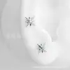 F136 Titanio Erizo de Mar Polaris Forma Hexagrama Labret Cartílago Auricular Stud Joyería para Piercing de Aleación de Titanio G23 Stud para Oreja