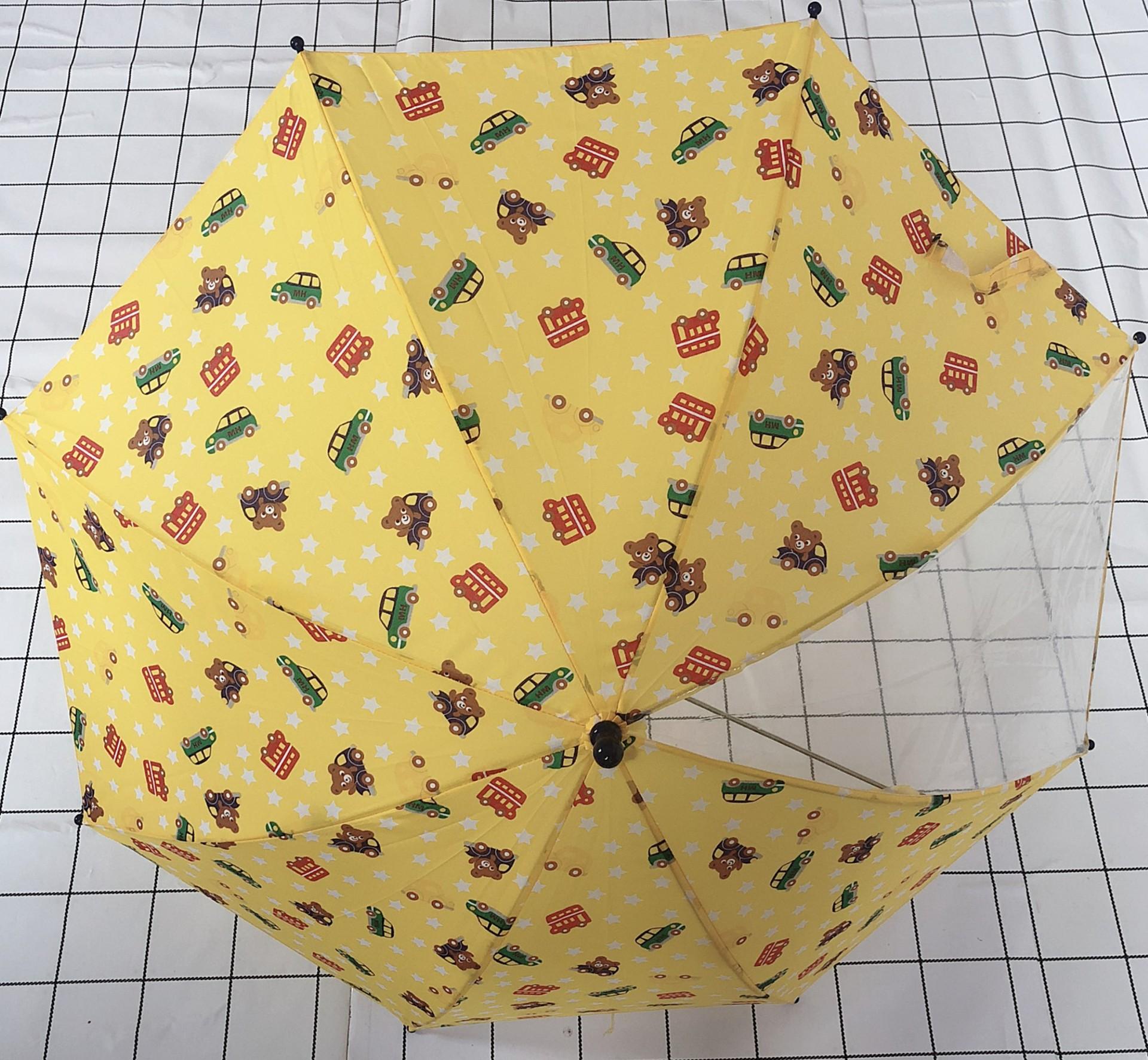 黄色汽车雨伞