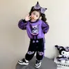 Conjunto de Moletom para Meninas Outono 2026 Novo Desenho Animado Roupas de Primavera/Outono Estilo Coreano para Crianças Kuromi