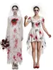 Disfraz de Novia Fantasma de Terror para Halloween Vestido de Novia Sangriento Disfraz para Actuación en Escenario