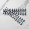 Nuevos Parches para Uñas 24 Piezas Color Puro Brillantes Ovalados Cortos Parches de Manicura Removibles Parches de Uñas Terminados Usables Parches de Uñas Postizas