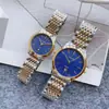 Transmisión en vivo de Tiktok reloj de pareja de acero al cuarzo con banda de berenjena europea tendencia de moda para parejas