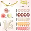 Los Globos de Látex con Purpurina Rosa de Pasta de Frijol Más Vendidos de Amazon Set de Globos de Atmósfera con Globo de Flor de Papel para Niña de 10 Cumpleaños