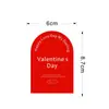 Decoración de Pastel para San Valentín Corazón de Dibujos Animados Bandera Doble Cara Pegatina Decoración de Pastel para Pareja de Aniversario