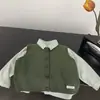 Suéter Infantil para Primavera e Outono, Novo Colete de Moda Versátil Estilo Coreano, Suéter Estiloso para Meninos e Meninas