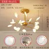 Candelabro minimalista nórdico, luz creativa de luciérnaga para comedor, elegante accesorio de iluminación de lujo americano, lámpara de hierro personalizada para dormitorio y sala de estar