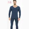 Ropa interior térmica fina para hombre de mediana edad, cuello en V, otoño e invierno, comercio exterior, mallas largas ajustadas, traje fino elástico para jóvenes