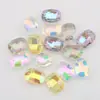 Pingente de Cristal Banhado a Ouro Pedra de Elfo Colorida Fantasia Contas Acessórios para Joias DIY Contas de Vidro com Furo Único Pulseira Material para Pulseira