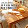 Mesa de Comedor Muebles de Madera Maciza con Recubrimiento de Película, Resistente al Calor, Anti-Quemaduras, Piedra de Cuarzo, Tablero de Mármol, Película Protectora Transparente, Mate