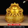 Cuenco Tesoro de Cobre Adorno Sapo Dorado Sapo Dorado de Tres Patas Lingote Artesanía de Cobre Fabricante Mayorista