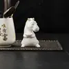 Figura de Animal Caballo Pequeño de Porcelana Blanca Dehua, Decoración para el Hogar Estilo Chino para Sala de Estar, Oficina, Sala de Té, Decoración de Mesa de Té, Regalo Creativo