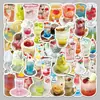 50 Pegatinas de Agua con Burbujas, Graffiti de Bebidas, Estilo Ins, Decoración Creativa Exquisita, Taza de Agua, Pegatinas DIY Guka para Teléfono Móvil