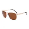 Gafas de sol de gran tamaño de acero inoxidable de moda para todas las ocasiones, gafas de sol con protección solar para conducir para hombre, gafas polarizadas para pesca