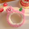 Pelúcia Morango Urso Cabelo Band Lavar Rosto Aplicar Máscara Headband Hair Clip Hair Band Cocar Feminino Outono e Inverno Bonito Coelho Hair Band