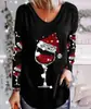 Moletom de Natal Europeu Masculino Gola Redonda Estampa 3D Rena Boneco de Neve Manga Longa Pulôver Outono Inverno Nova Blusa