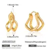 Brincos Jieding de Aço Titânio Leve Luxo Sensação de Alto Padrão Onda de Camada Dupla Vazado Moda Tassels de Orelha Joias de Orelha de Aço Inoxidável Atacado Transfronteiriço