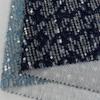 Patrón de Mil Pájaros Lentejuela Denim Desgastado Productos Europeos Comercio Exterior Transfronterizo Nuevo Tejido de Denim Bordado con Lentejuelas Venta al por Mayor
