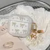 Nuevo Lazo Tridimensional Adecuado para Estuche de Auriculares AirPods Pro3 Apple 4 Transparente Fantasma Polvo Brillante