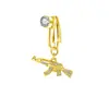 Popular de Europa y América, piercing de ombligo de pistola incrustado con diamantes, aro de ombligo sin perforación, joyería de piercing personalizada, venta al por mayor transfronteriza Amazon
