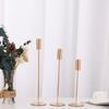 Candelabro de tres piezas, nuevo candelabro minimalista moderno para decoración del hogar, candelabro para cena, accesorios de metal