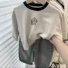 Camiseta de algodón puro para niños, nueva de primavera y otoño 2026, estilo coreano, manga larga, cuello redondo, bloques de color, top para bebé, camiseta