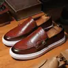 Zapatos de Cuero Ligeros de Estilo Británico Casual de Moda para Hombre de Talla Grande, Slip-On, Formales de Negocios, Populares en Amazon, Transfronterizos 2508