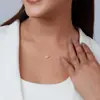 Collar de Zirconia en Forma de Gota Transfronterizo Europeo y Americano Estilo Nuevo Lujo Ligero Sentido de Diseño de Nicho Sentido de Alta Gama Moda Versátil Joyería de Temperamento